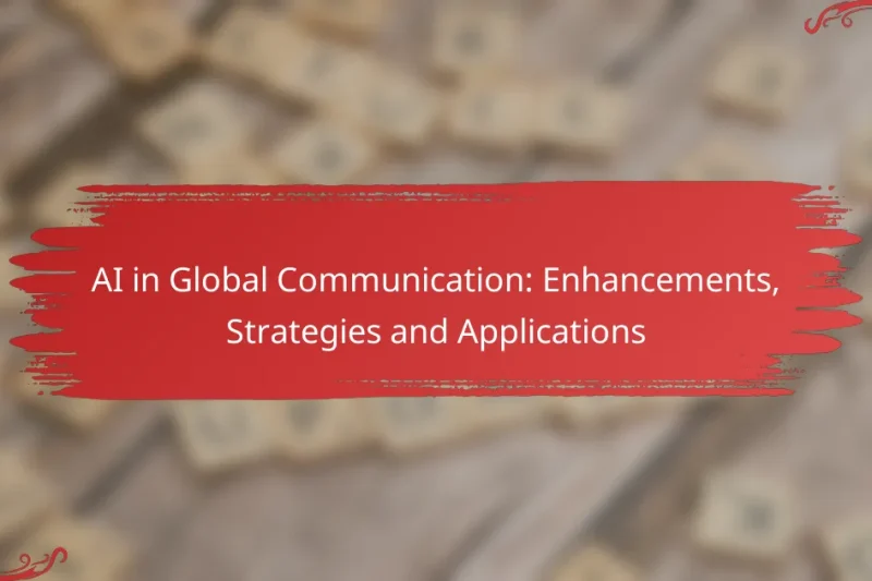 AI in Global Communication: Enhancements, Strategies and Applications